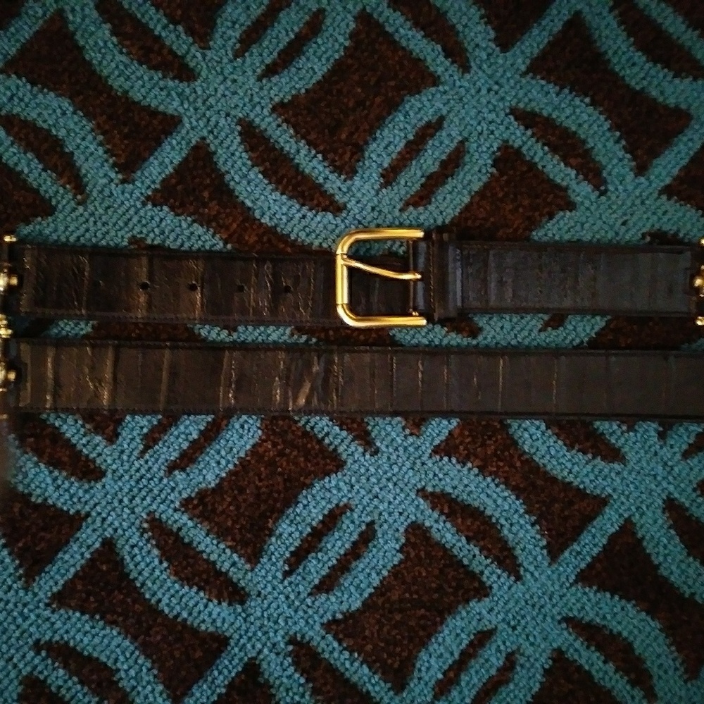 Alligator skin belt